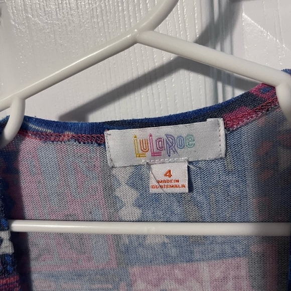 LuLARoe Sariah size 4 girls multicolor vibrant print - Picture 2 of 4